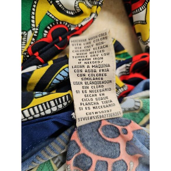 Beige by ECI Geometric Knee Length Shift Dress Womens 8 Boho Nostalgia Classic - Picture 9 of 9